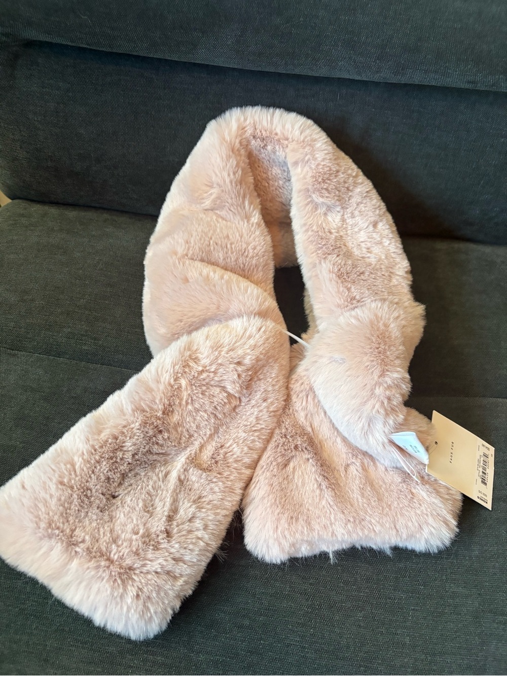 LC Lauren Conrad Plush Faux Fur Scarf - Blush Pink